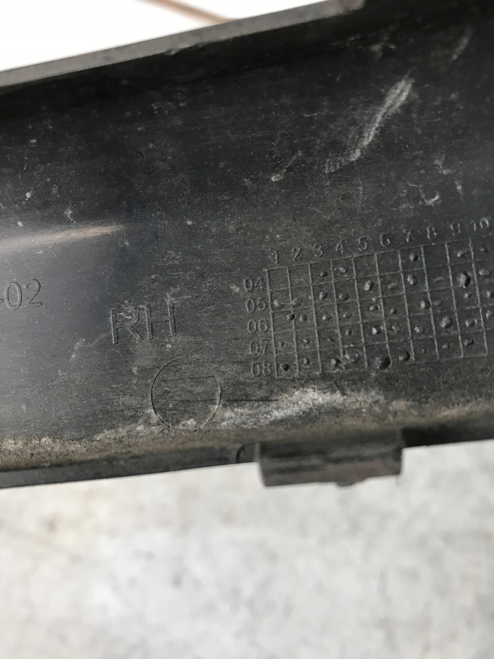 lišta nárazníku pravý předek LA7W VW POLO IV