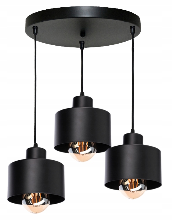 Závěsné stropní svítidlo lustr Loft černá stropní lampa nad stůl obývacího pokoje