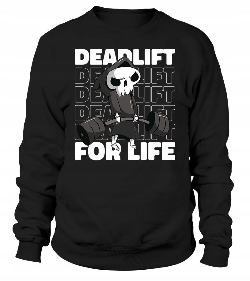 Pánská Mikina Dead Lift For Life Černá S Černá Pro něj Chlapa Manžela Chlapa