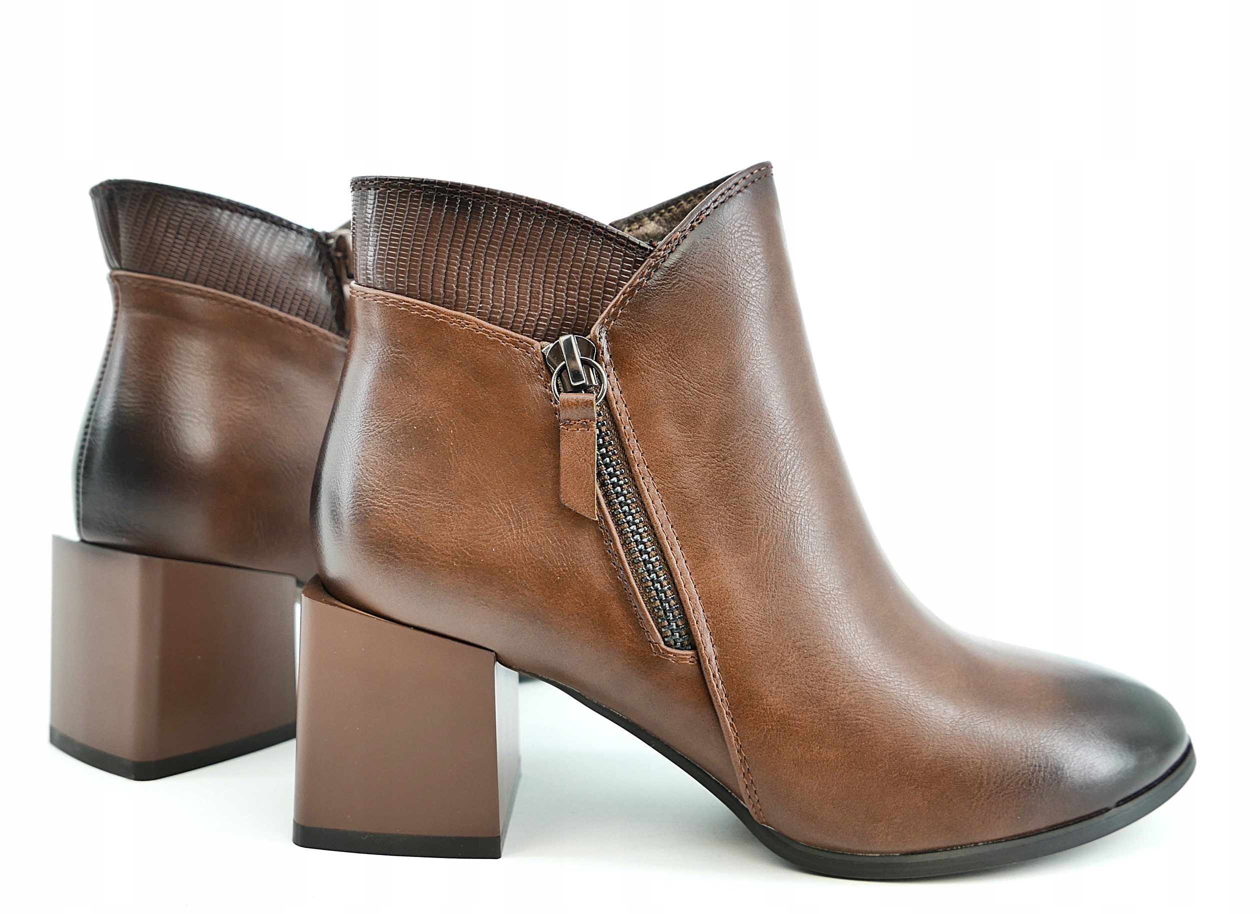 M DASZYŃSKI BOTKI DAMSKIE BRĄZOWE NA SŁUPKU R37 Kod producenta SA217 BRAZ