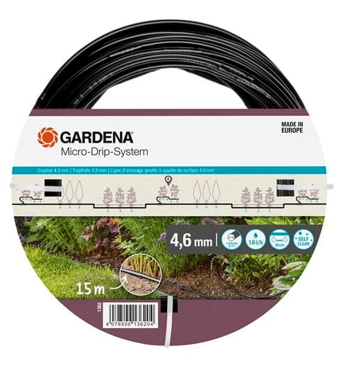 

Linia Kroplująca 4,6mm 3/16'' 15m 1362-29 Gardena