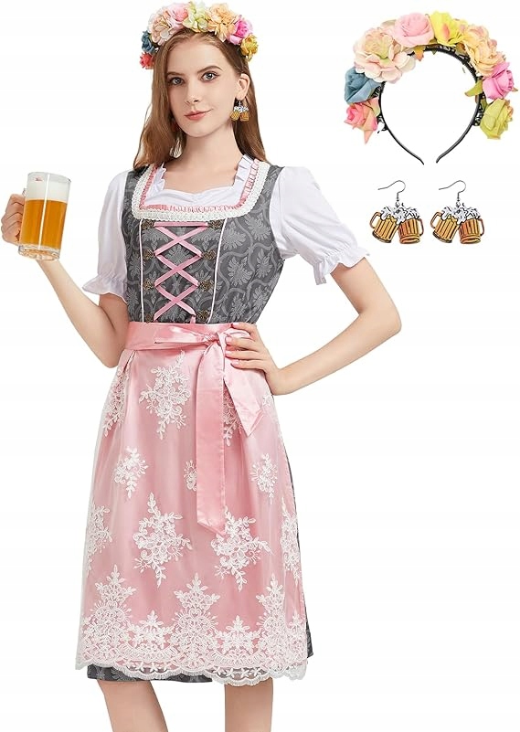 Šaty Bavorský kostým Dirndl Na Oktoberfest Velikost M