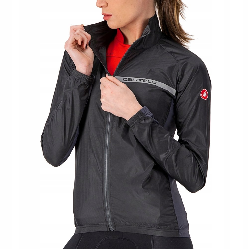 Dámská cyklistická bunda Castelli Squadra Stretch W, světle černá, L