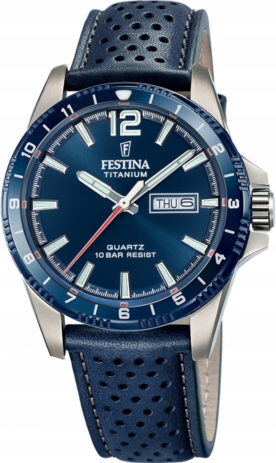 Pánské hodinky Festina 20699/2 tmavě modré sportovní z titanu