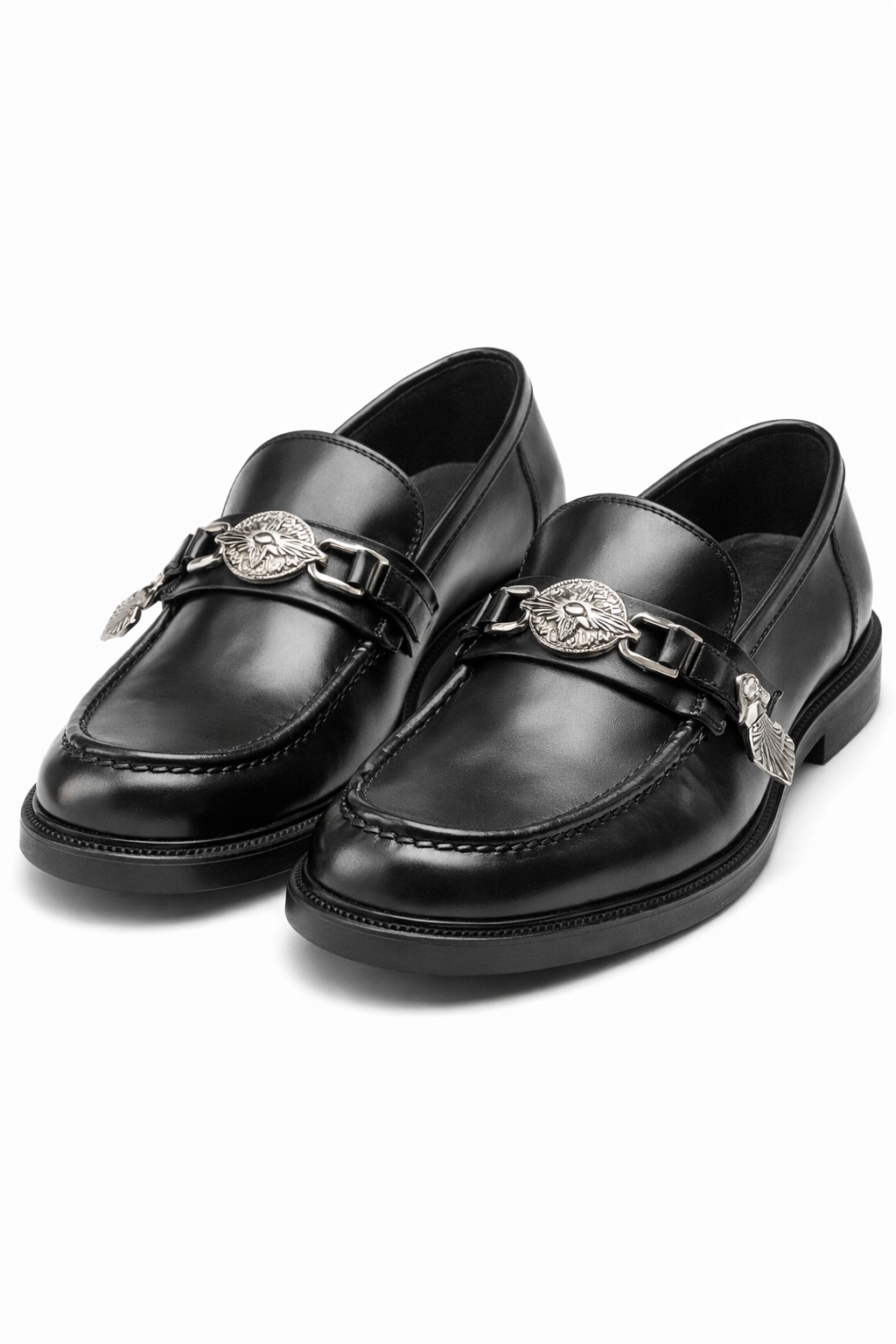 Steve Madden Černé Mokasíny S Lakovaným Povrchem A Ozdobou 38 I3B