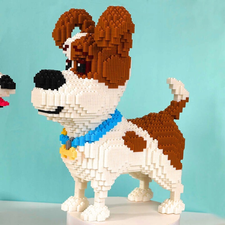 KLOCKI SŁODKI PIESEK ŚLICZNY PIES Z KLOCKÓW MODEL PUZLE DOG 3D REKSIO Marka bez marki