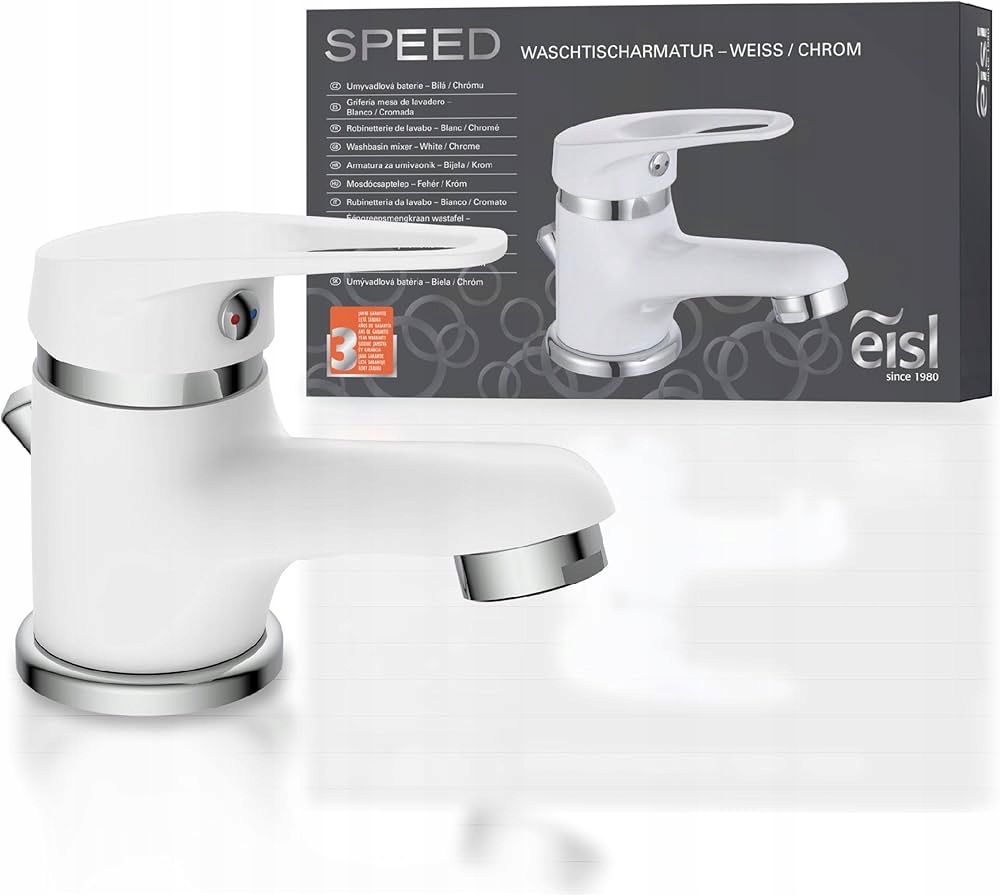 Eisl Umývadlová batéria Speed 1ks, jednopáková, chróm/biela