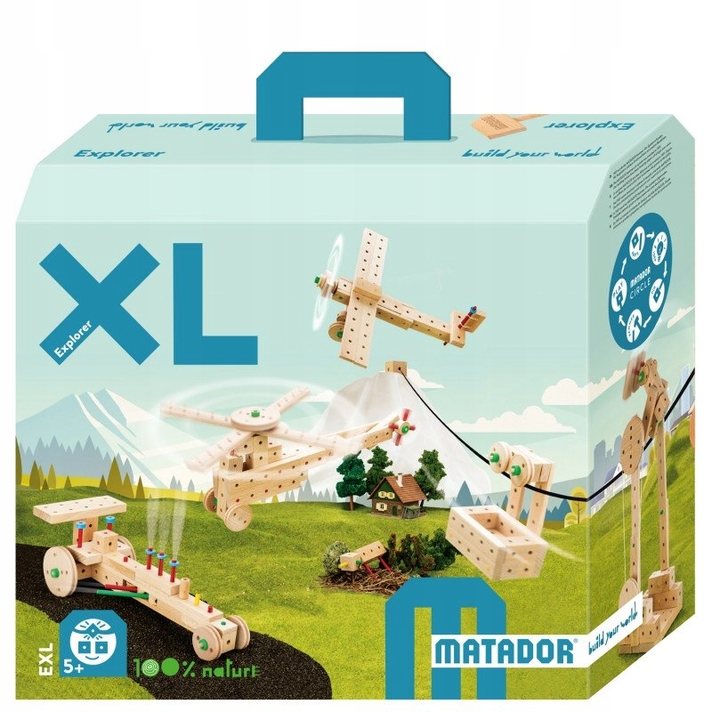 Matador Explorer Exl duży zestaw klocków dla dzieci mały stolarz -902el