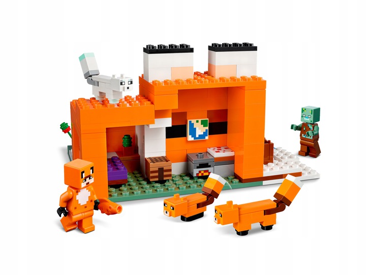 LEGO Minecraft 21178 SIEDLISKO LISÓW DOM LISEK Płeć chłopcy dziewczynki
