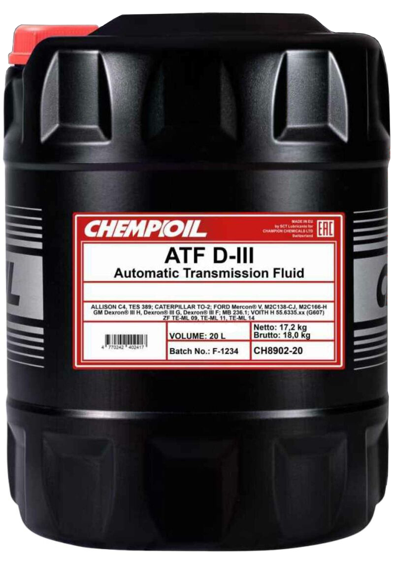 

Chempioil Atf D-III Dexron III Przekładniowy 20L