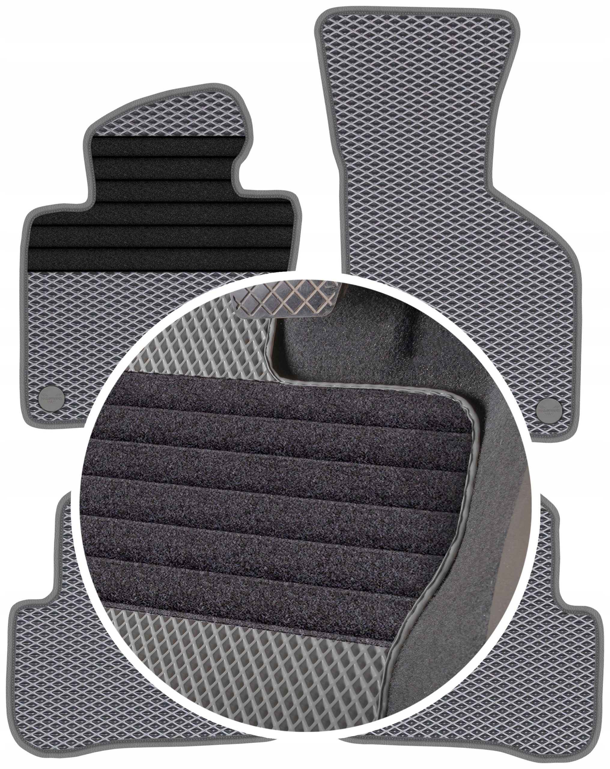 Vw Passat B6 2005-2010 Gumové koberce Eva Eternity Romby