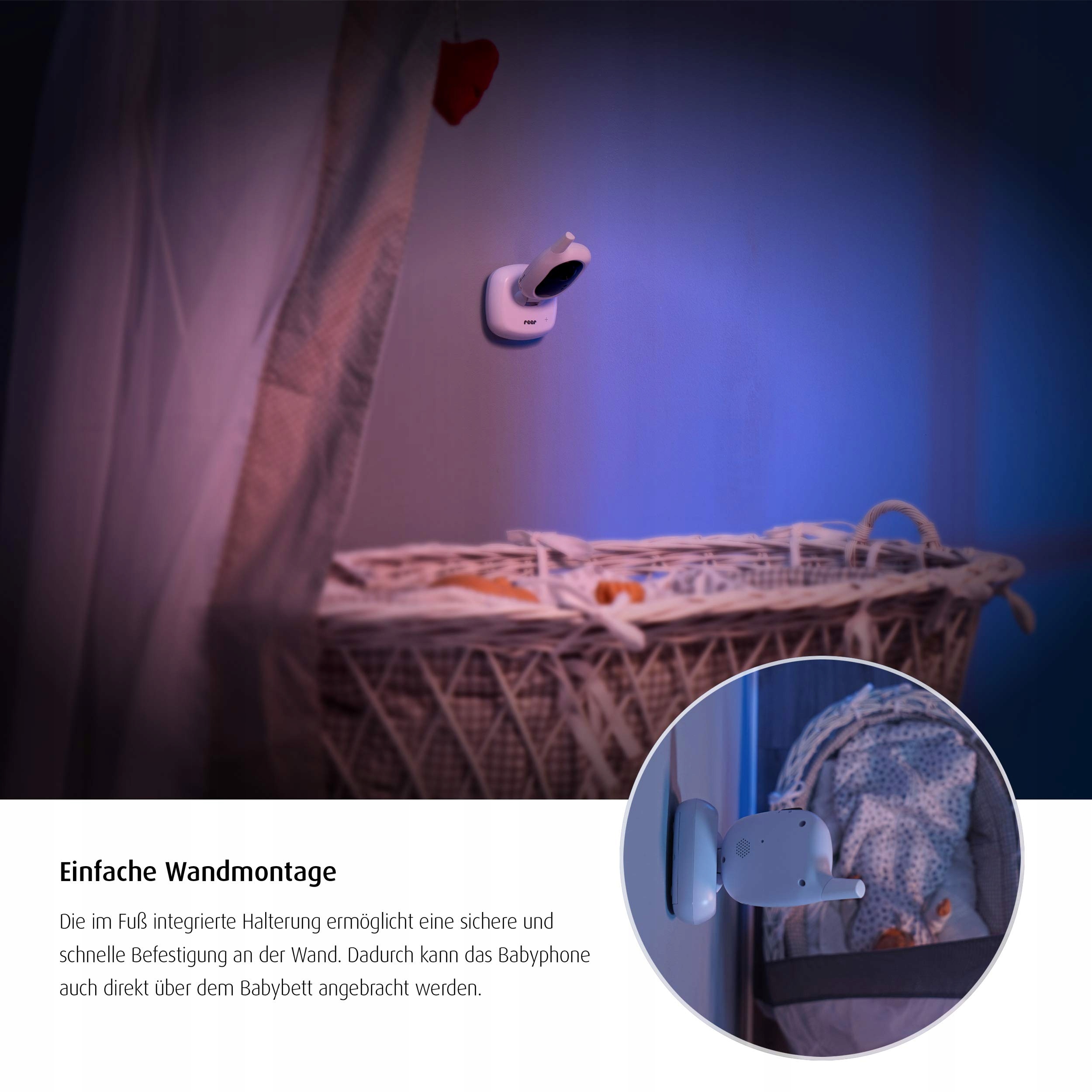 REER BabyCam Niania Elektroniczna 300m Kamera 43" Wyświetlacz — miniatura 7