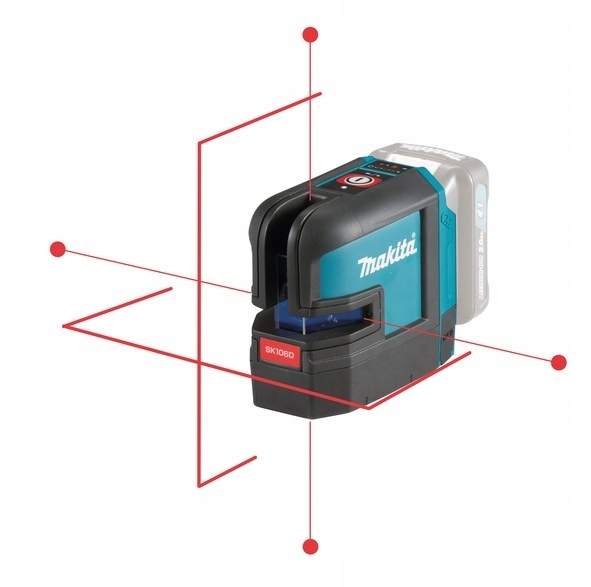 Křížovo-bodový laser Makita SK106DZ Cxt 10,8V 12V Max Li-Ion