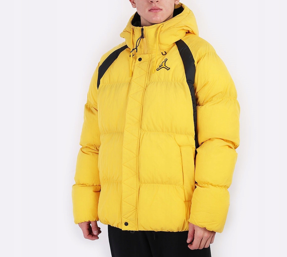 Pánská zimní péřová bunda Jordan Essential DA9806-010 Žlutá S