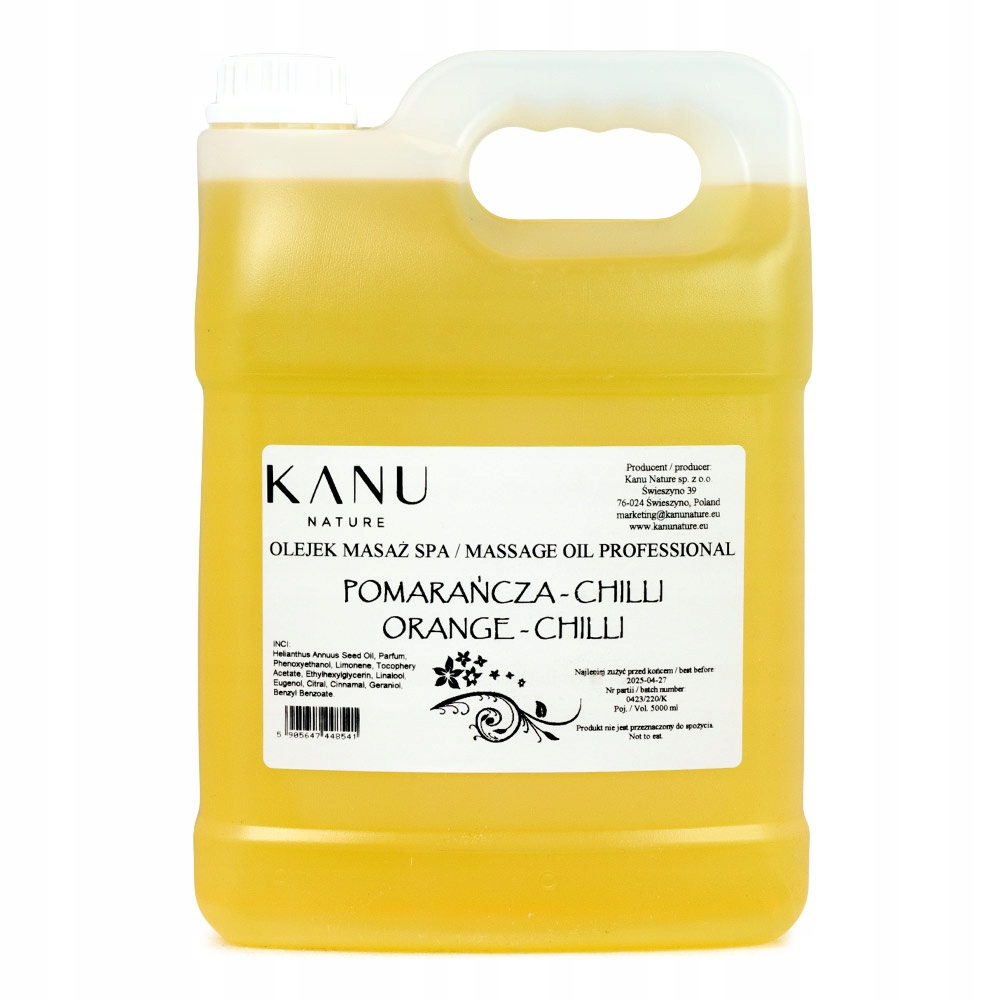 Masážní olej Kanu Nature Pomeranč z Chilli (5 l)