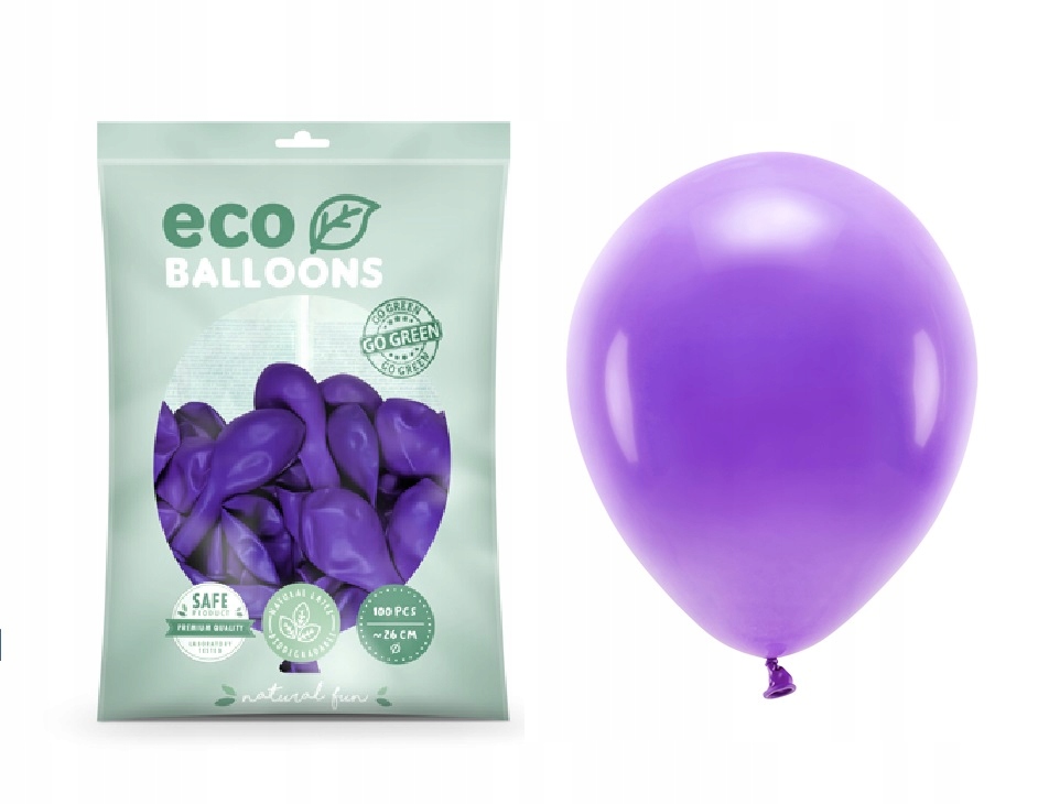 

Balony Eco 26cm fioletowe 10 szt Ekologiczne