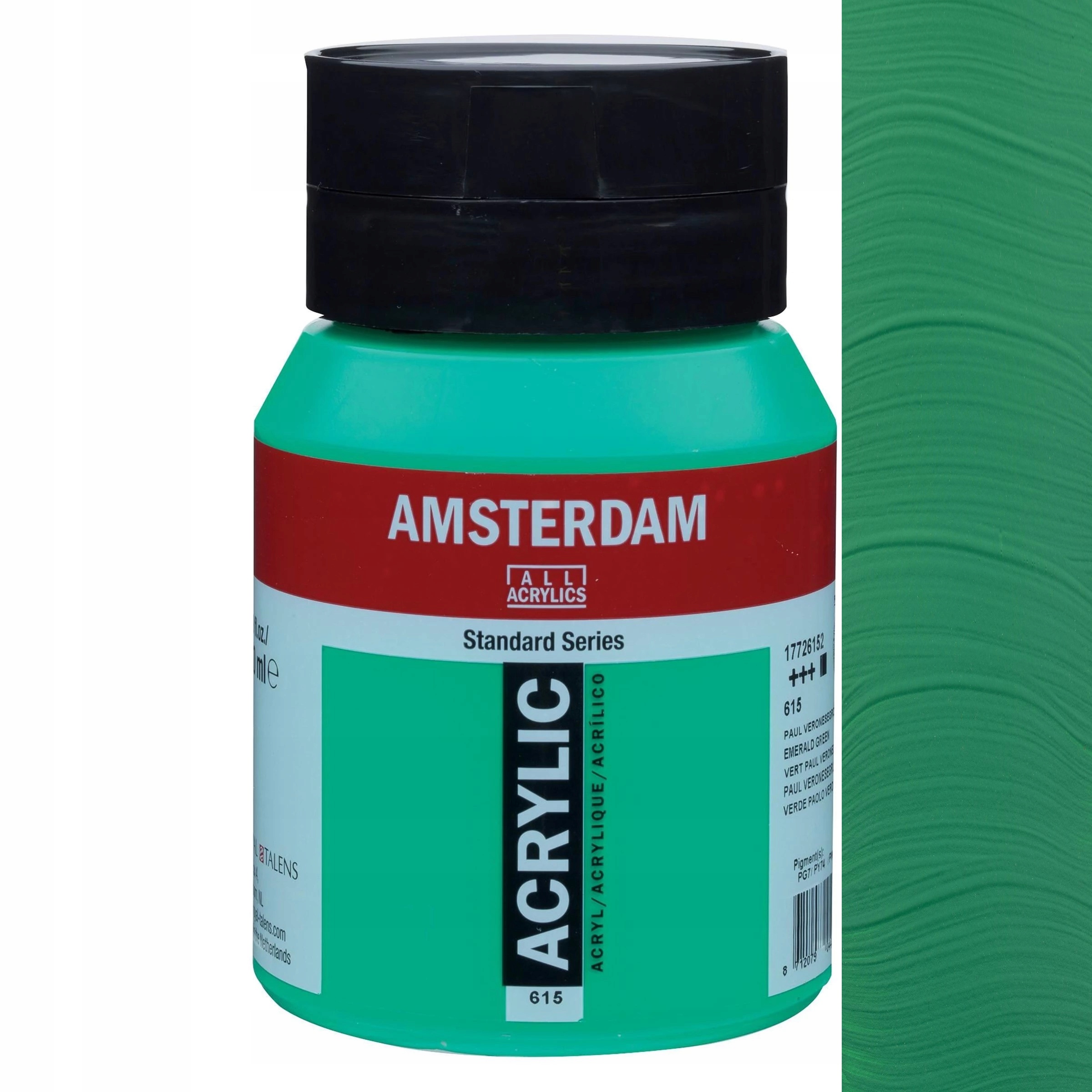Barva akrylová Talens Amsterdam Zelená Veroneza 500 ml. č. 615