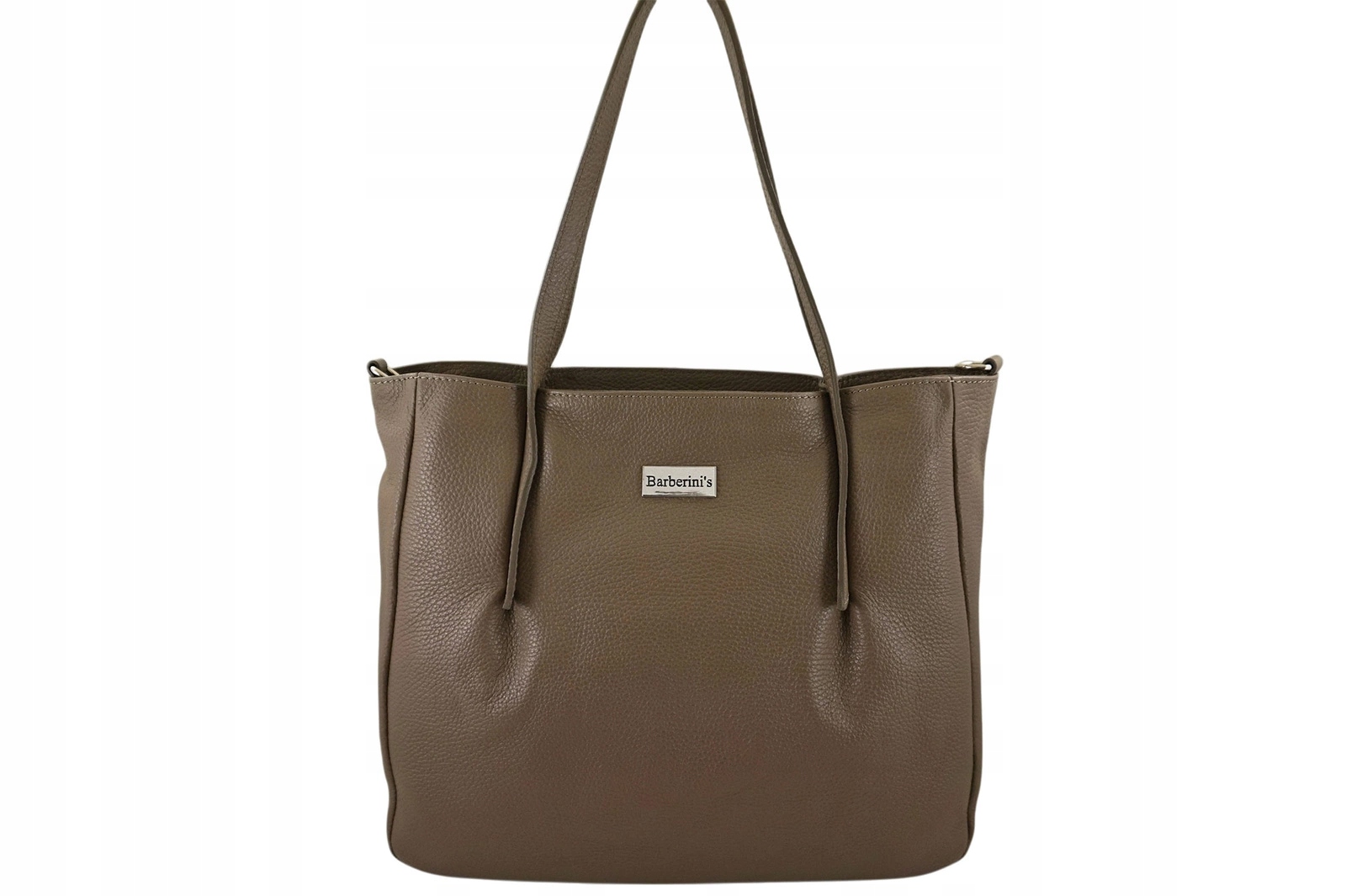 Dámská kožená nákupní taška Barberini's béžová tmavá