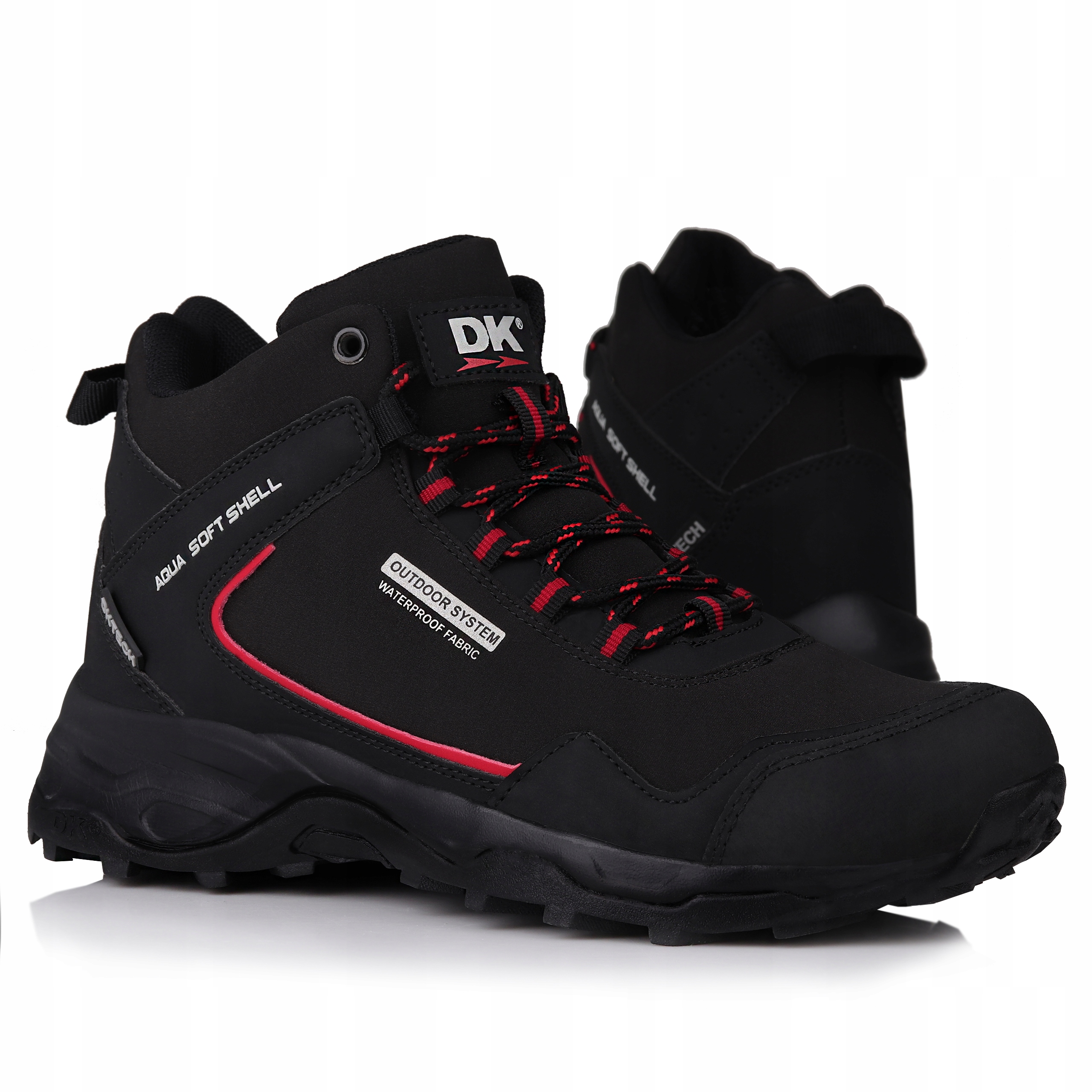 Buty sportowe Dk Sauron High 1029 Blk Red M Softshell Wysokie