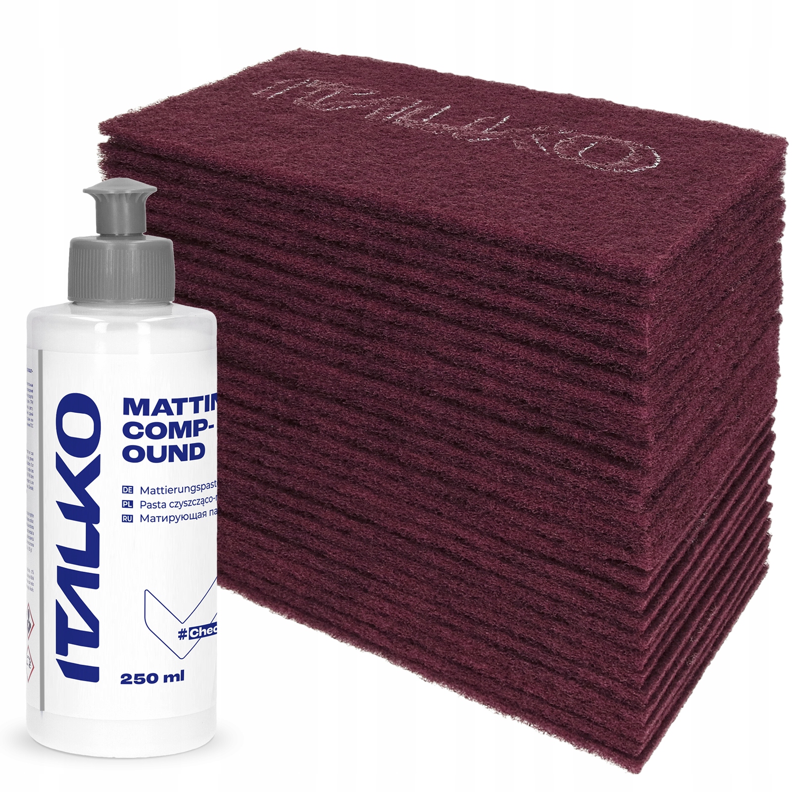 25x WŁÓKNINA ŚCIERNA P320 ARKUSZ 115x230mm + PASTA MATUJĄCA GRATIS!