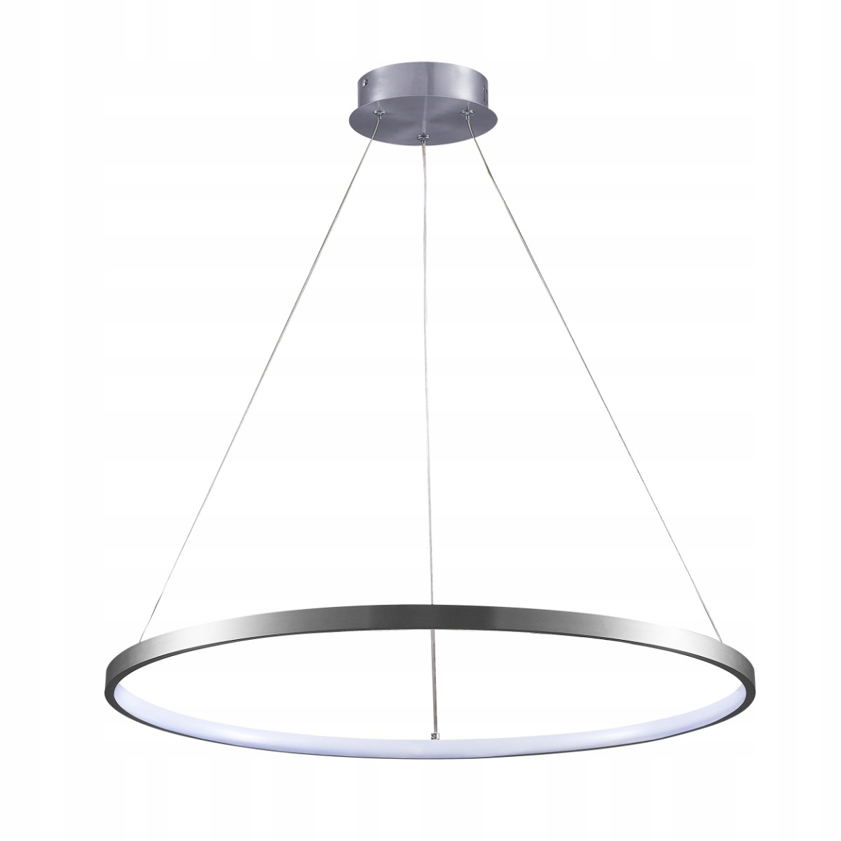 Závesná Led lampa moderná nikelový krúžok okrúhla 50 cm 4000K nad stôl Polux