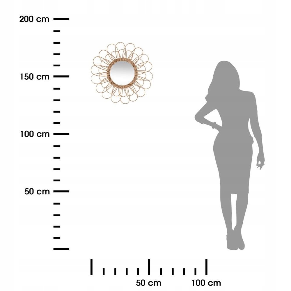 Lustro ścienne w stylu boho rustykalnym okrągłe Marka Atmosphera