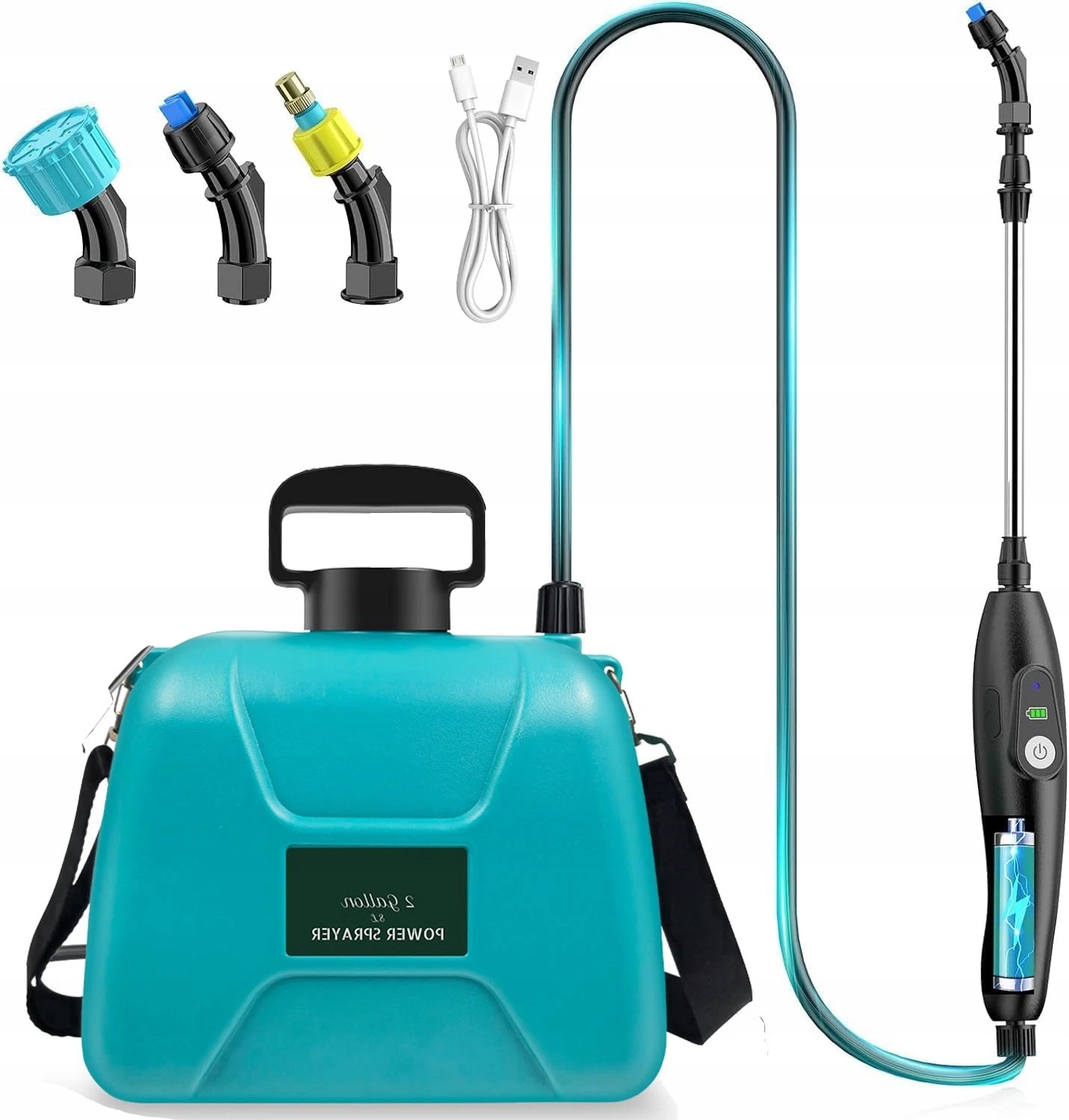 Elektrický Postřikovač 8 L, Teleskopická Trubka S Ramenním Popruhem