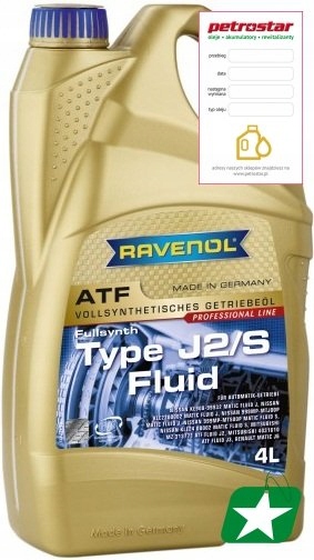 RAVENOL ATF TYPE J2/S FLUID 4L