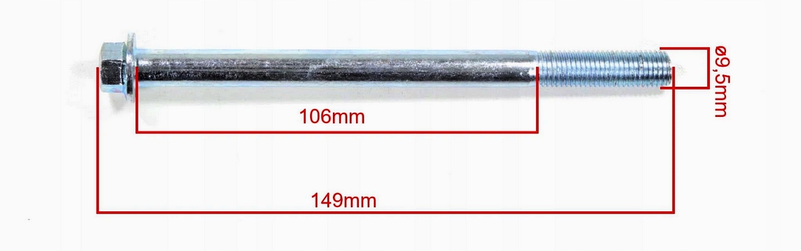 OŚ OŚKA WAHACZA ŚRUBA M10 Diablo Fuxin 150/200cc