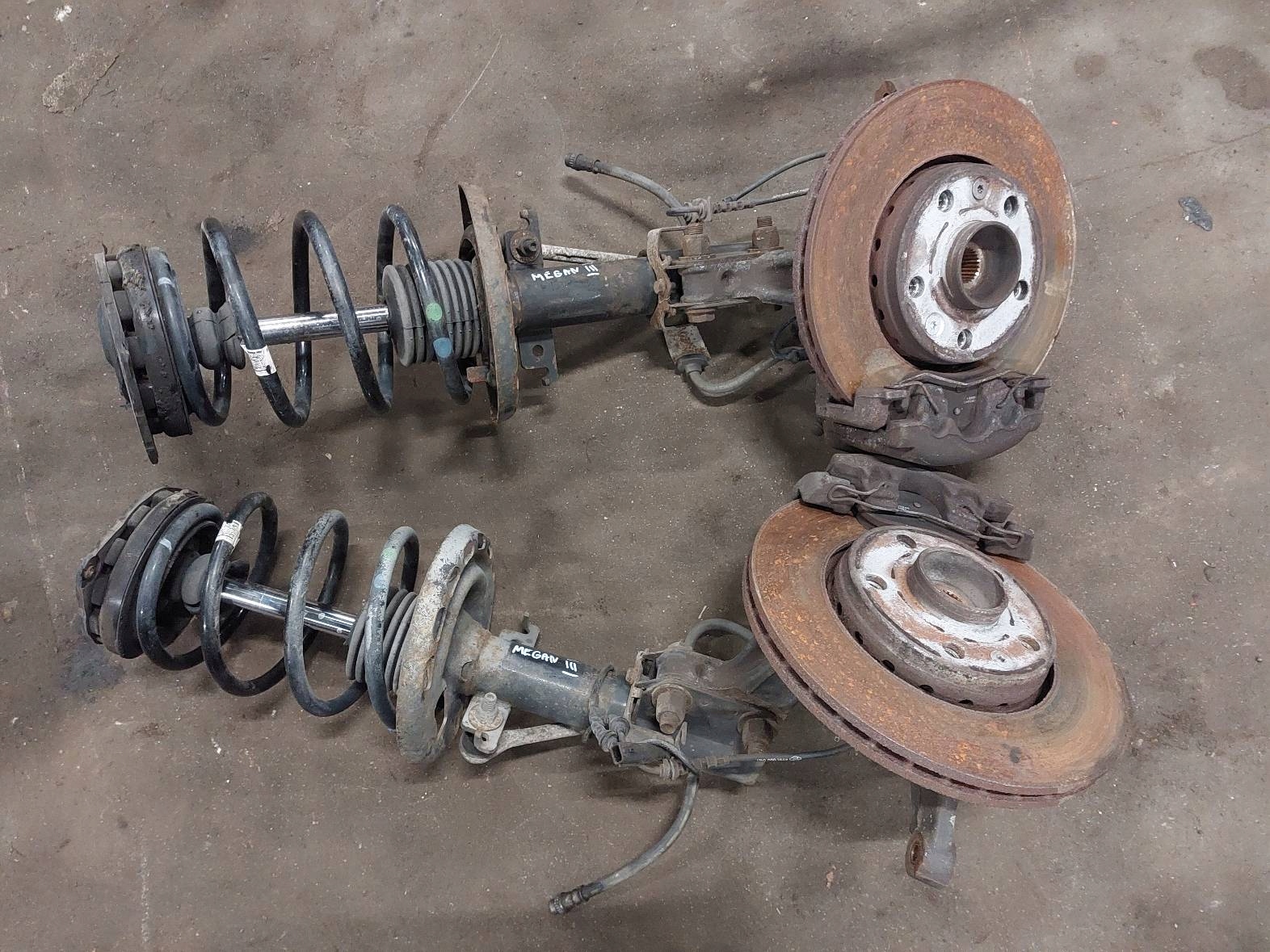 shock absorber spring swing left front + right front MEGANE III
