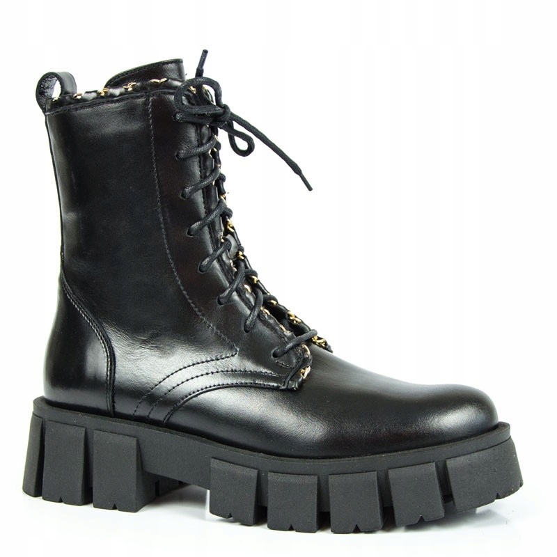 CARINII B8548 WORKERY TRAPERY SKÓRA LICO CZARNE 37