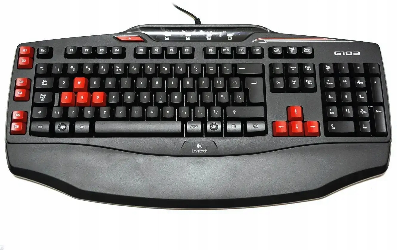 Programowalna klawiatura gamingowa Logitech G103 Usb Podpórka 920-005206