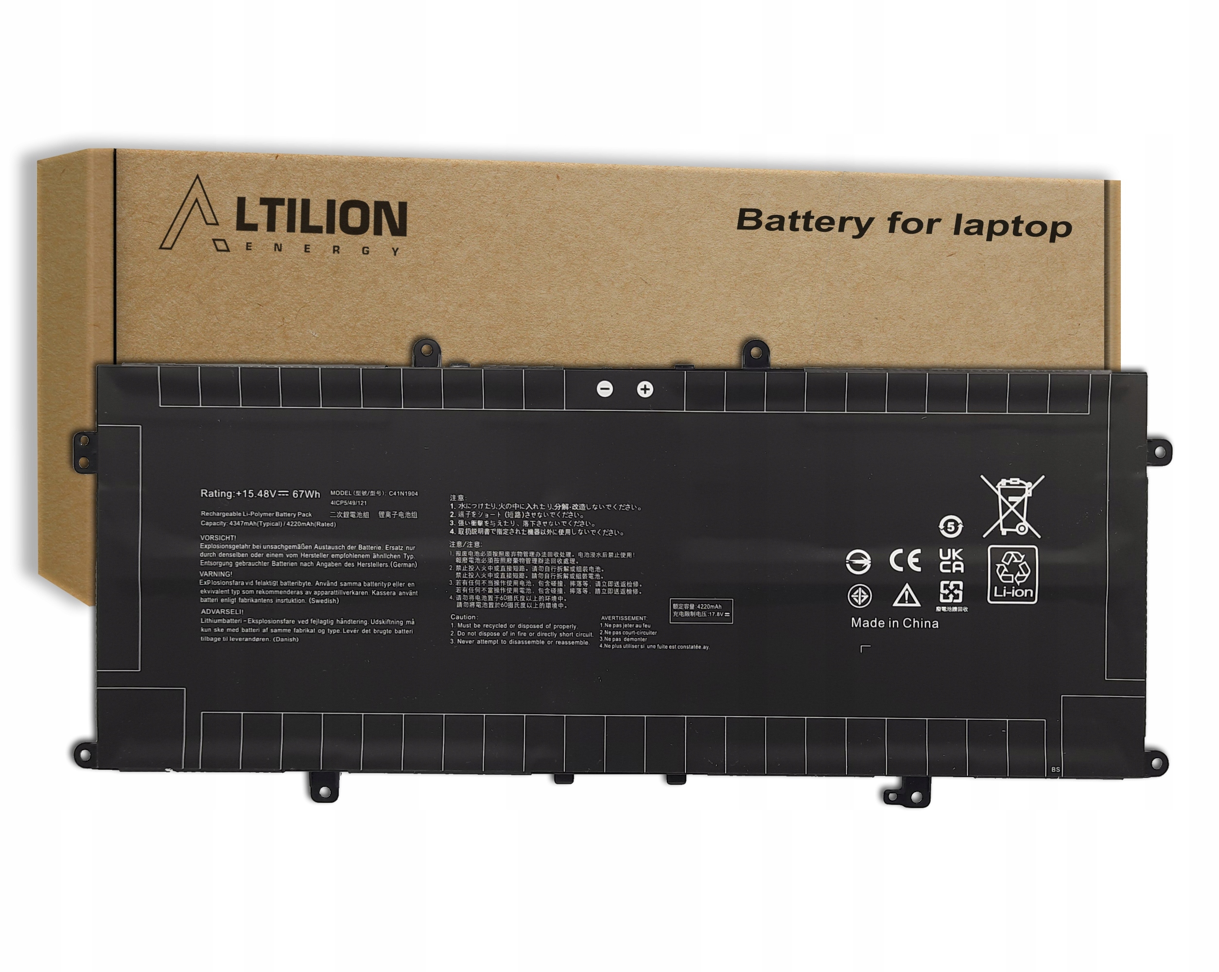 Baterie Altilion Energy C41N1904 je kompatibilní s Asusem