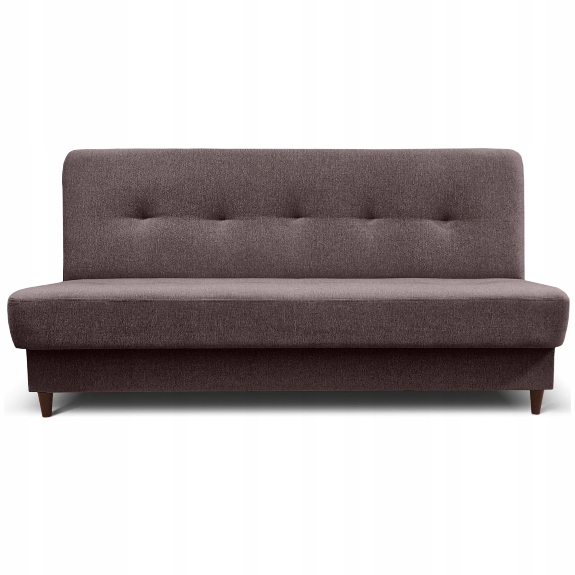 Sofa Rozkładana Z Funkcją Spania Wersalka Dwuosobowa Welur Brąz Aruba 2