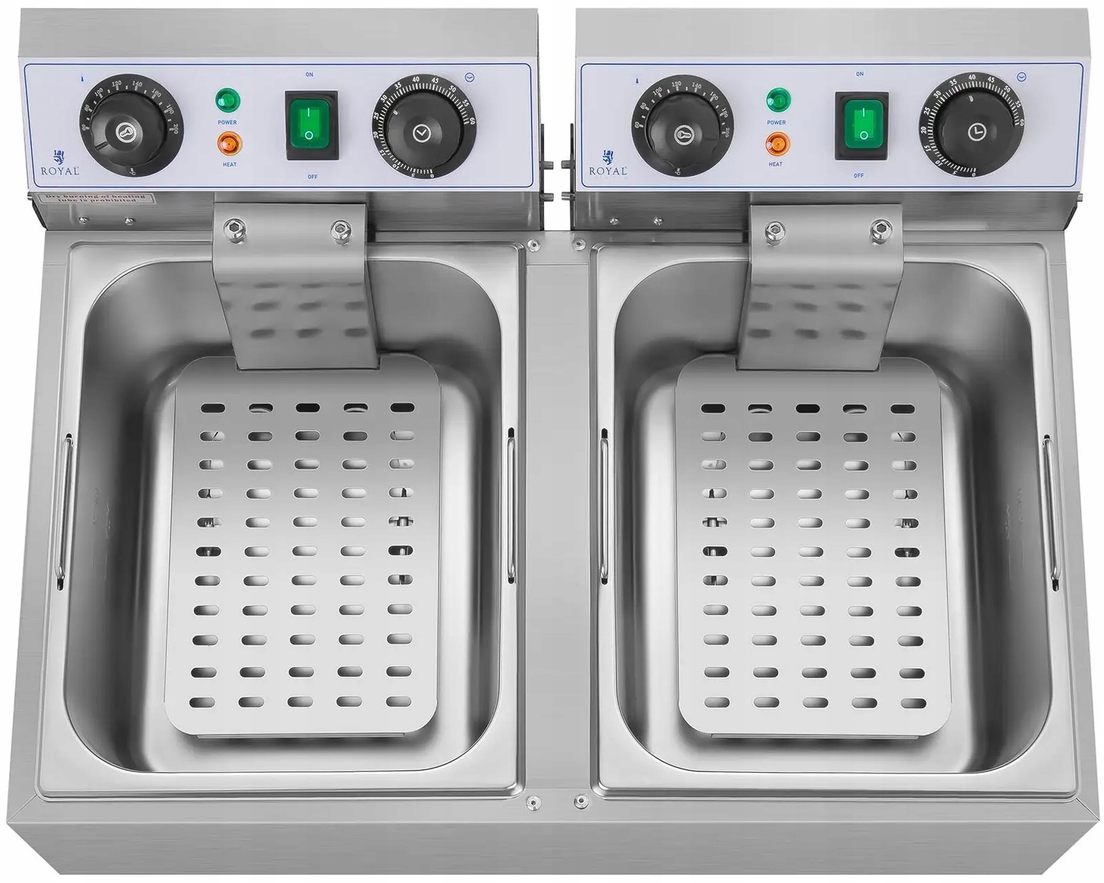 Frytownica podwójna 2x10L 2x3200W timer Royal Catering RCTF 10DB 10011147