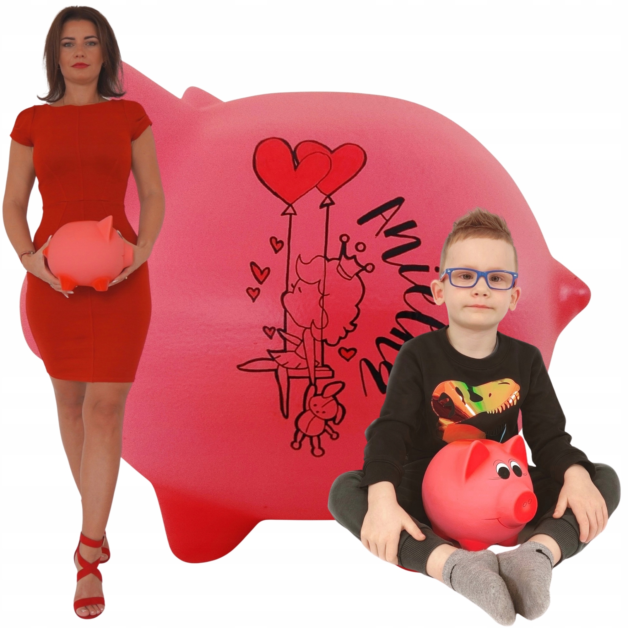 Pokladnička se jménem Personalizovaná k rozbití Růžová pro dítě Dárek