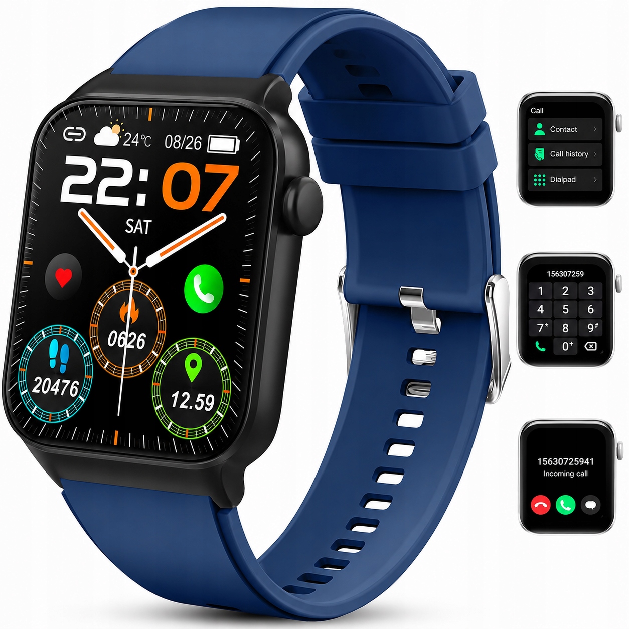 Smartwatch STECEi T50S dla mężczyzn i kobiet fioletowy wodoodporny
