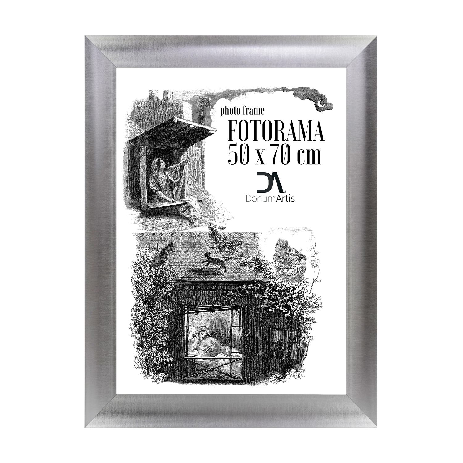 Fotorám Toscana stříbrný 50x70 klasický pořádek