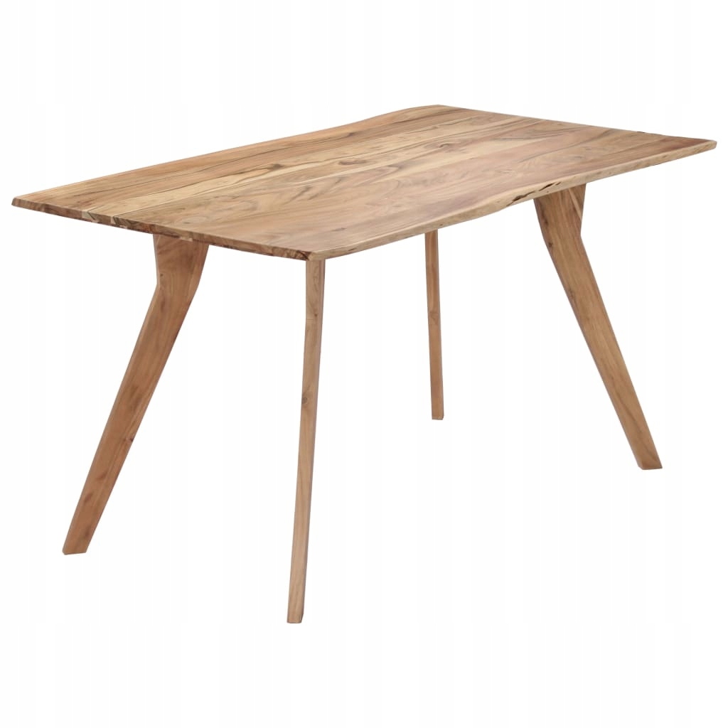 Stôl do jedálne z masívneho agátu, prírodný, štýlový, pevná doska, 140 cm