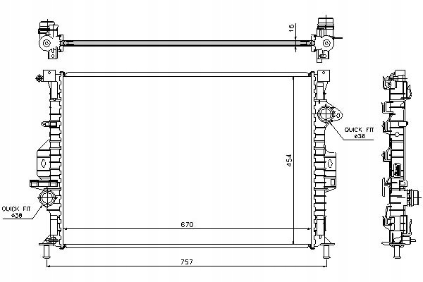 Nissens Chladič Motoru Volvo S60 II S80 II V40