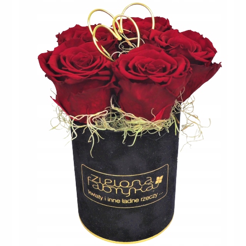 

Wieczna róża Flower Box mały czarny