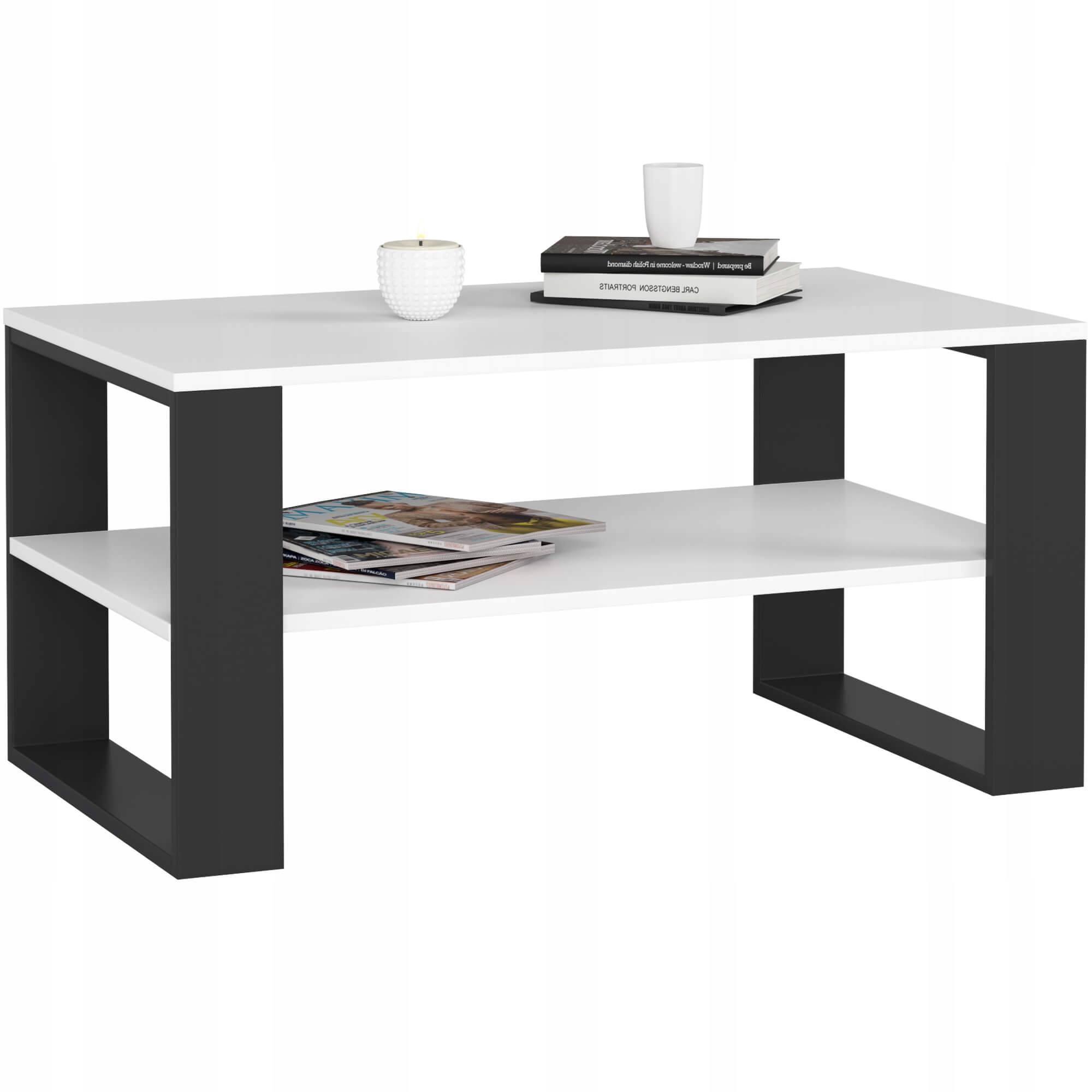 Lavička Konferenčný Stolík Alex Biela Čierna Akd