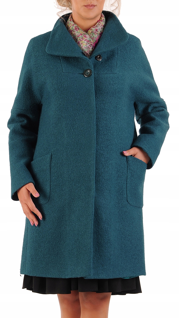 Módní podzimní kabát Amelia 44 z alpaky