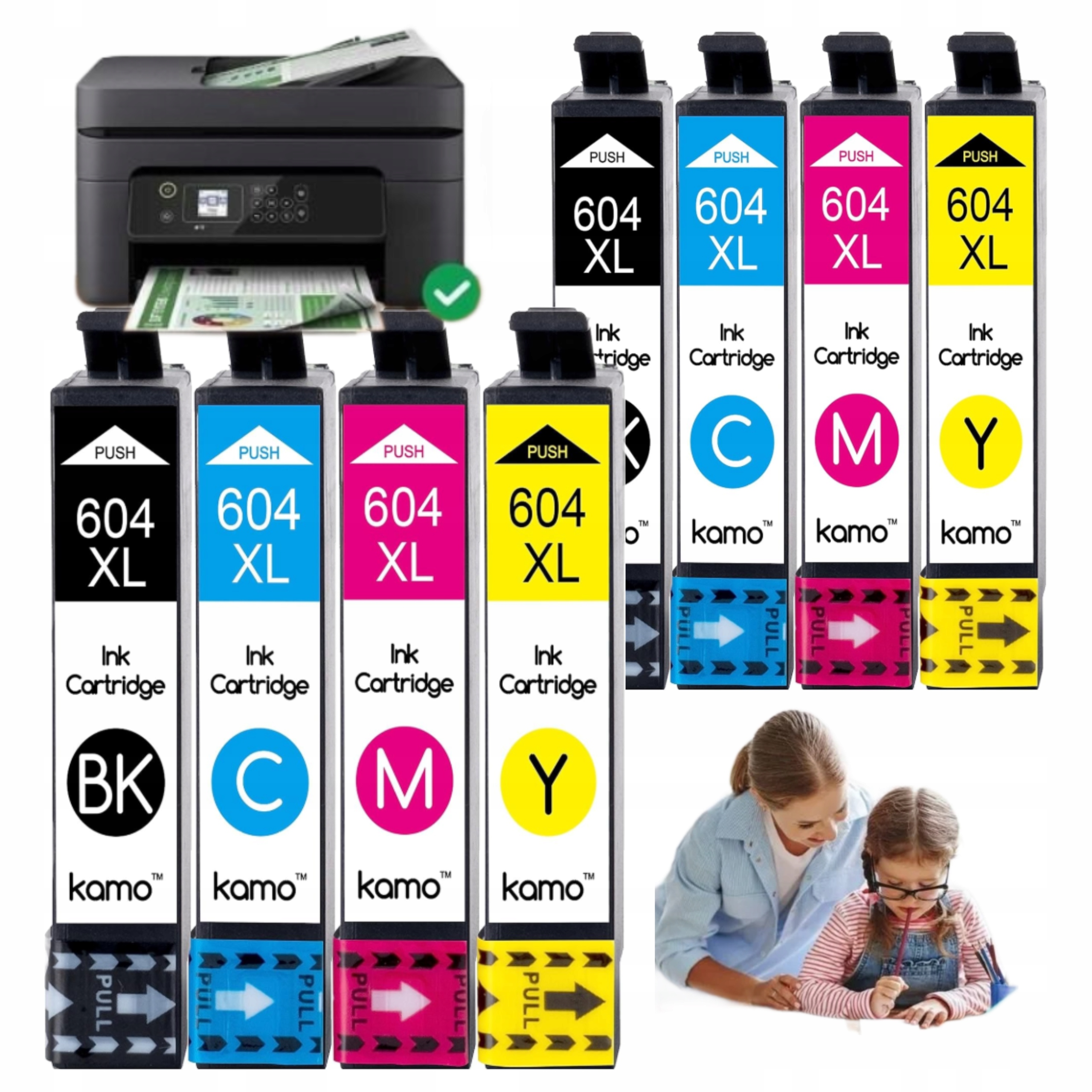 Náplně 604XL do tiskárny Náhradní inkoust pro Epson 604 Sada inkoustů