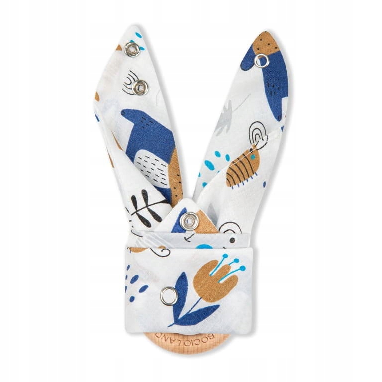 BOCIOLAND APASZKA ŚLINIAK GRYZAK DREWNIANY MIŚ Kolor Wielokolorowy