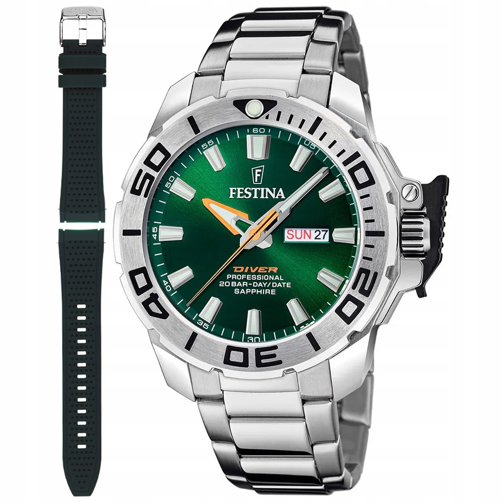 Pánské Hodinky Festina F20665-2 stříbrný náramek