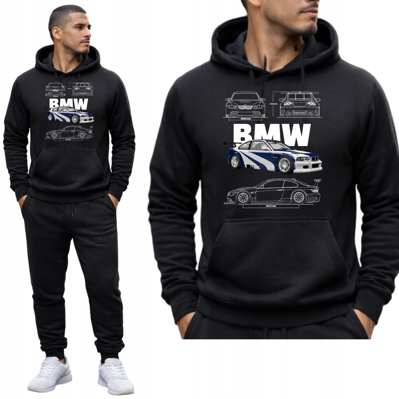 Bmw M3 Gtr Meski Tepláková Souprava Mikina S Kapucí Kalhoty Jako Dárek XXL
