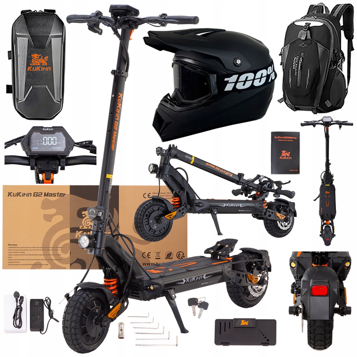 Kukirin G2 Master elektrické vozidlo 2000W 52V 20.8AH 70KM 60KM/H +Dárek