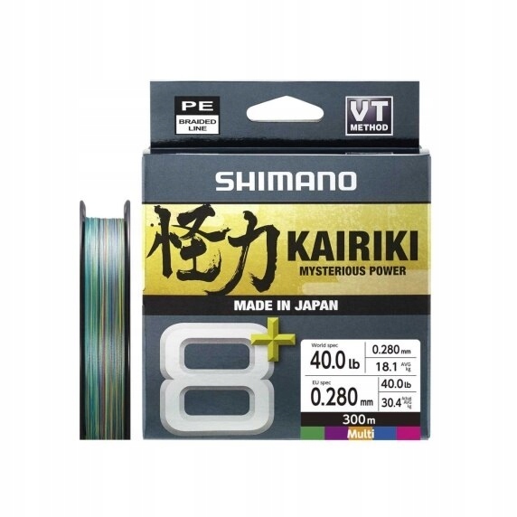 Shimano Kairiki 8+ 0,28mm 30,40kg 300m MultiColor