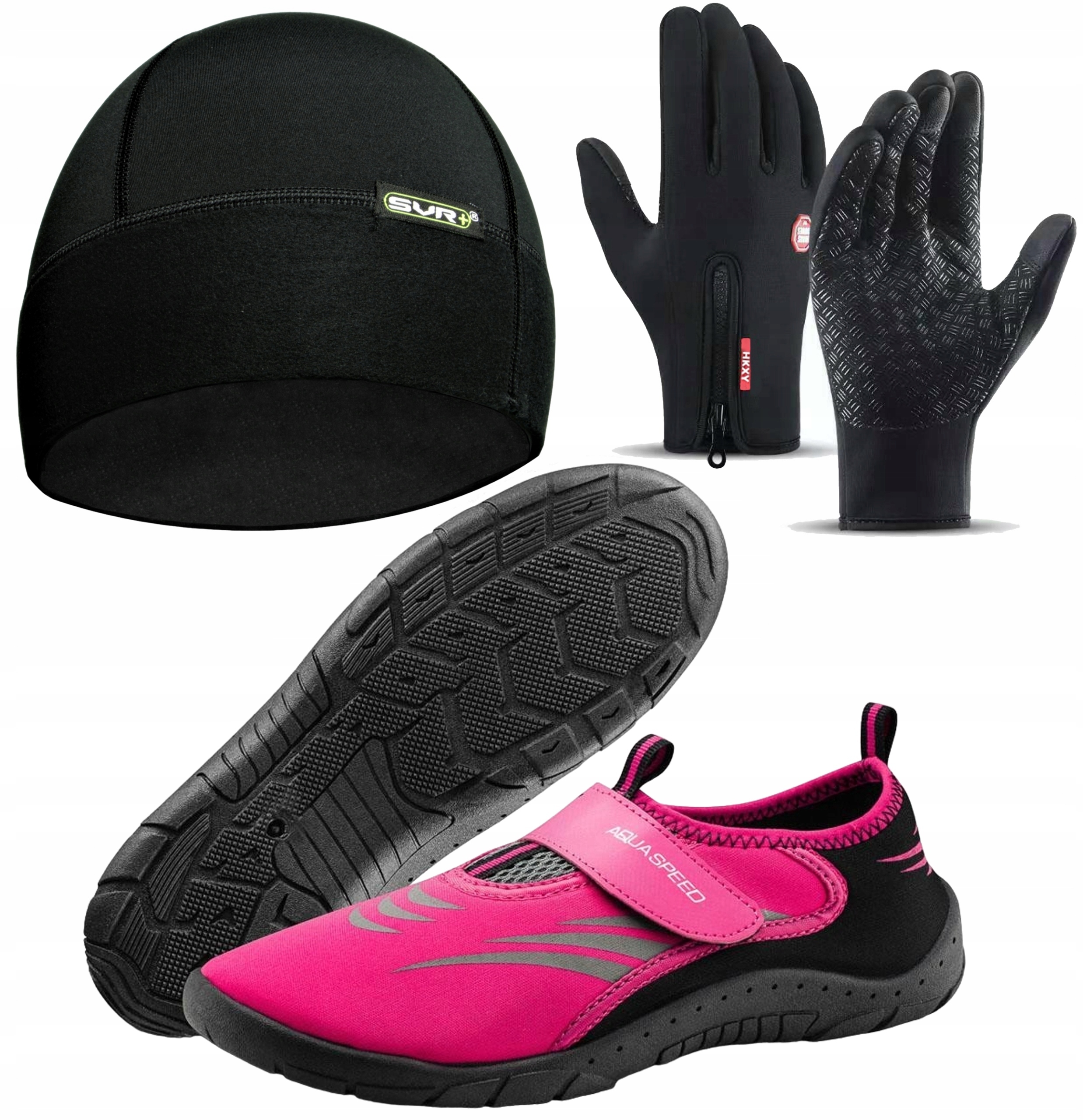 Sada: Neoprenové Boty Čepice Rukavice Na Moření 39 Plavecká Voda